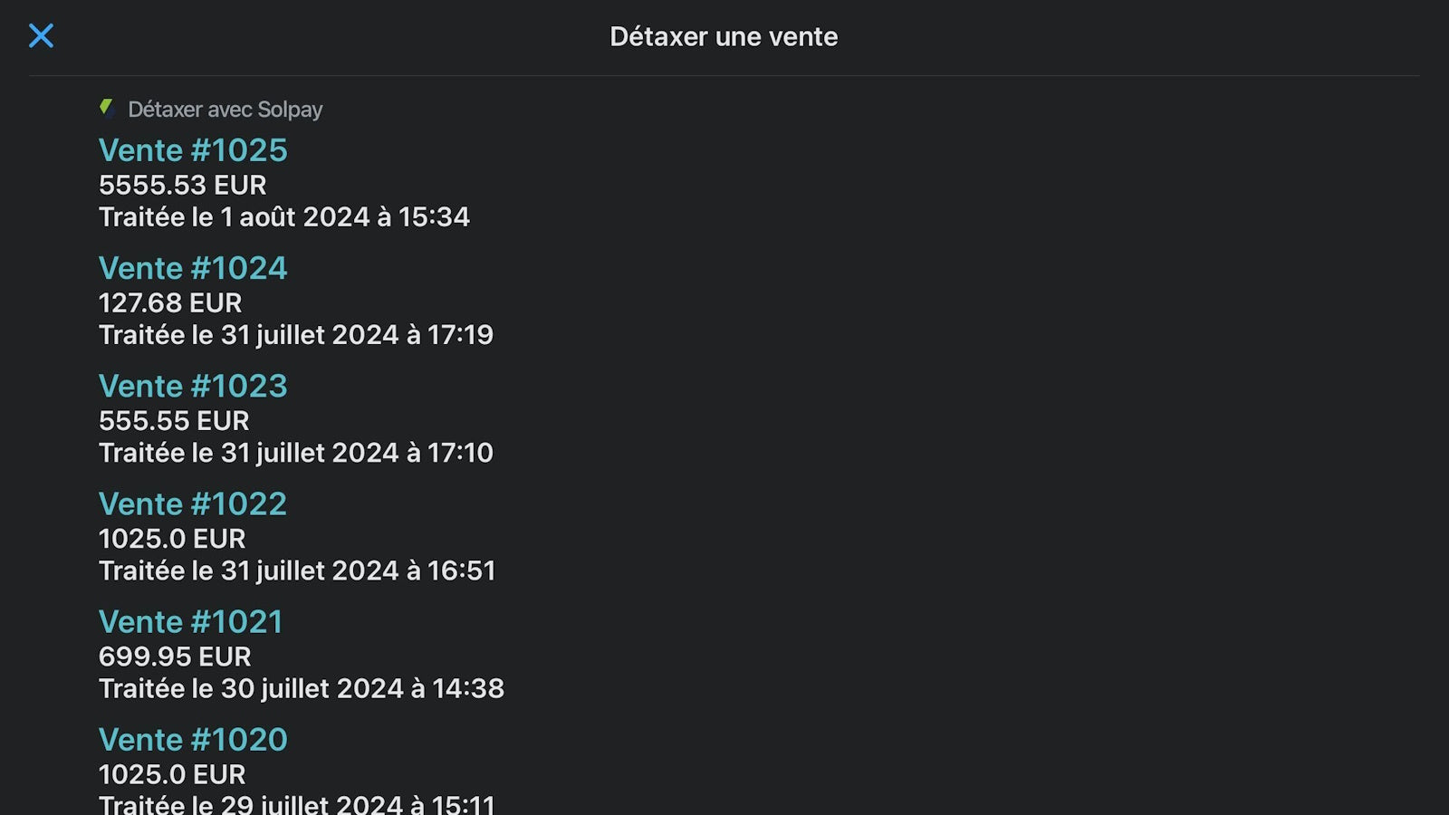 Détaxer avec Solpay Screenshot