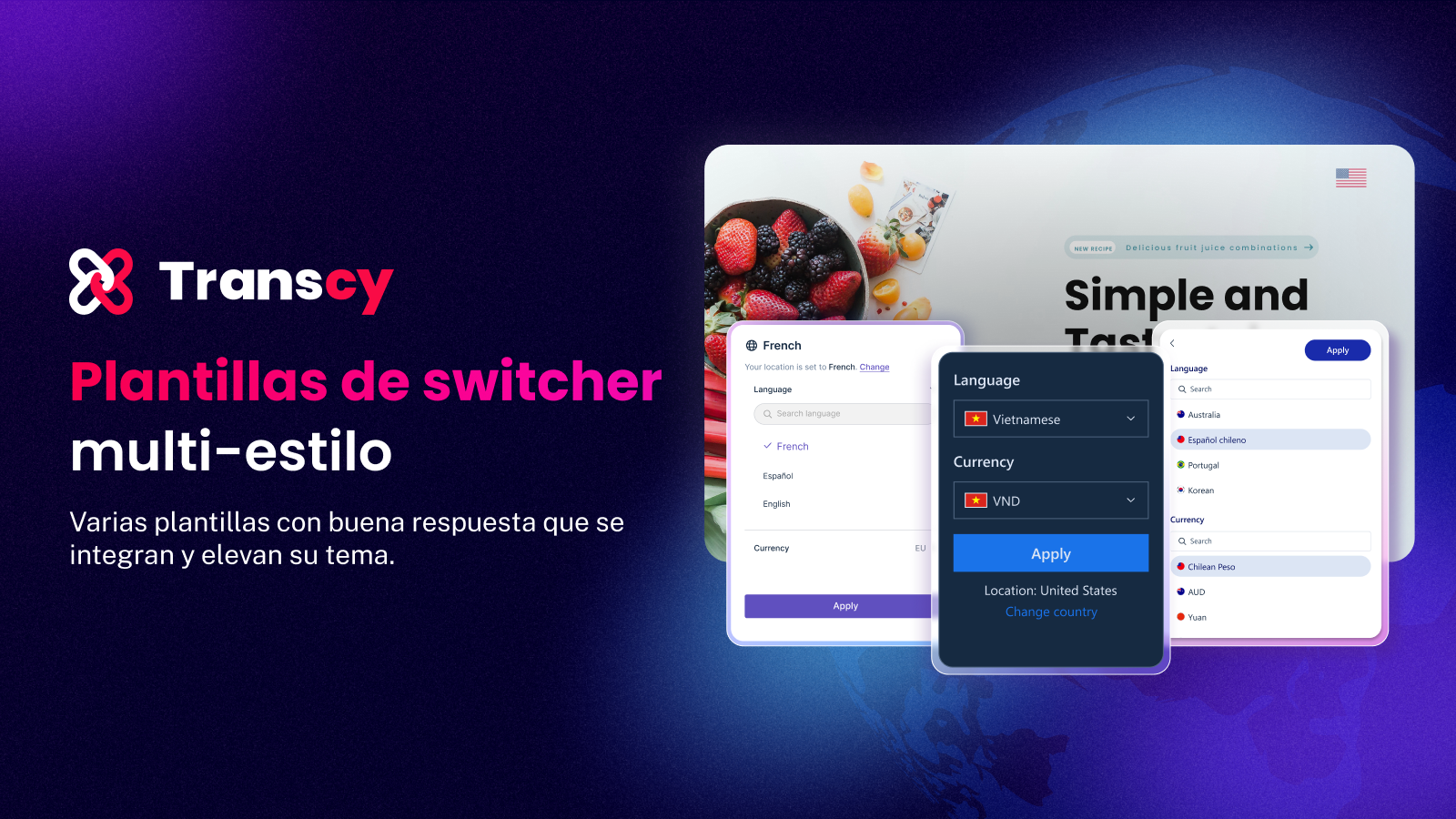 Plantillas de switcher multi-estilo