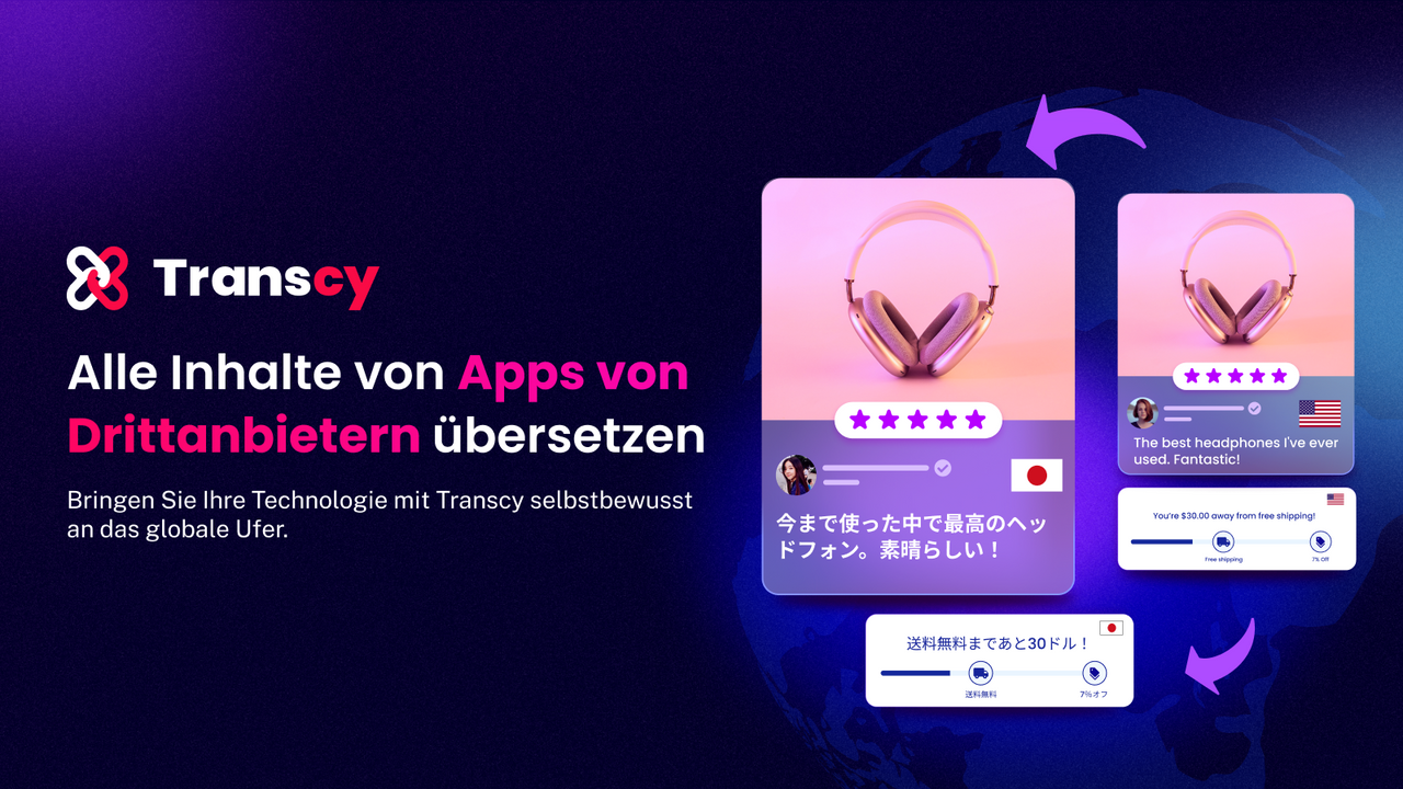 Alle Inhalte von Apps von Drittanbietern übersetzen