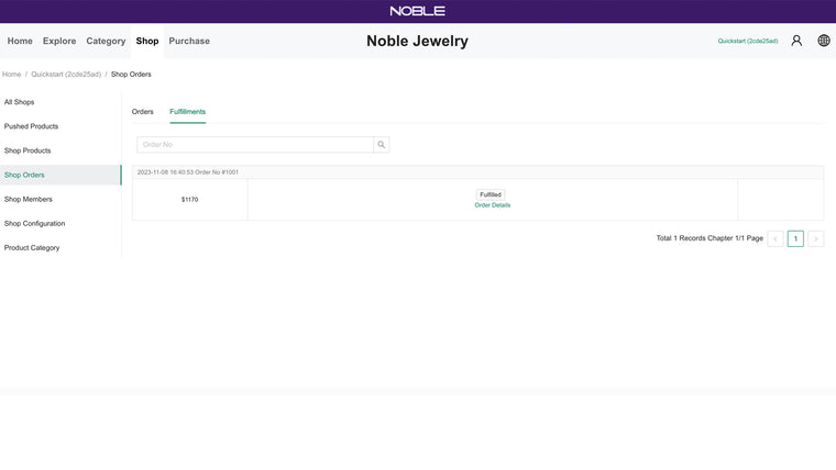 Noble Jewelry Dropshipping Screenshot