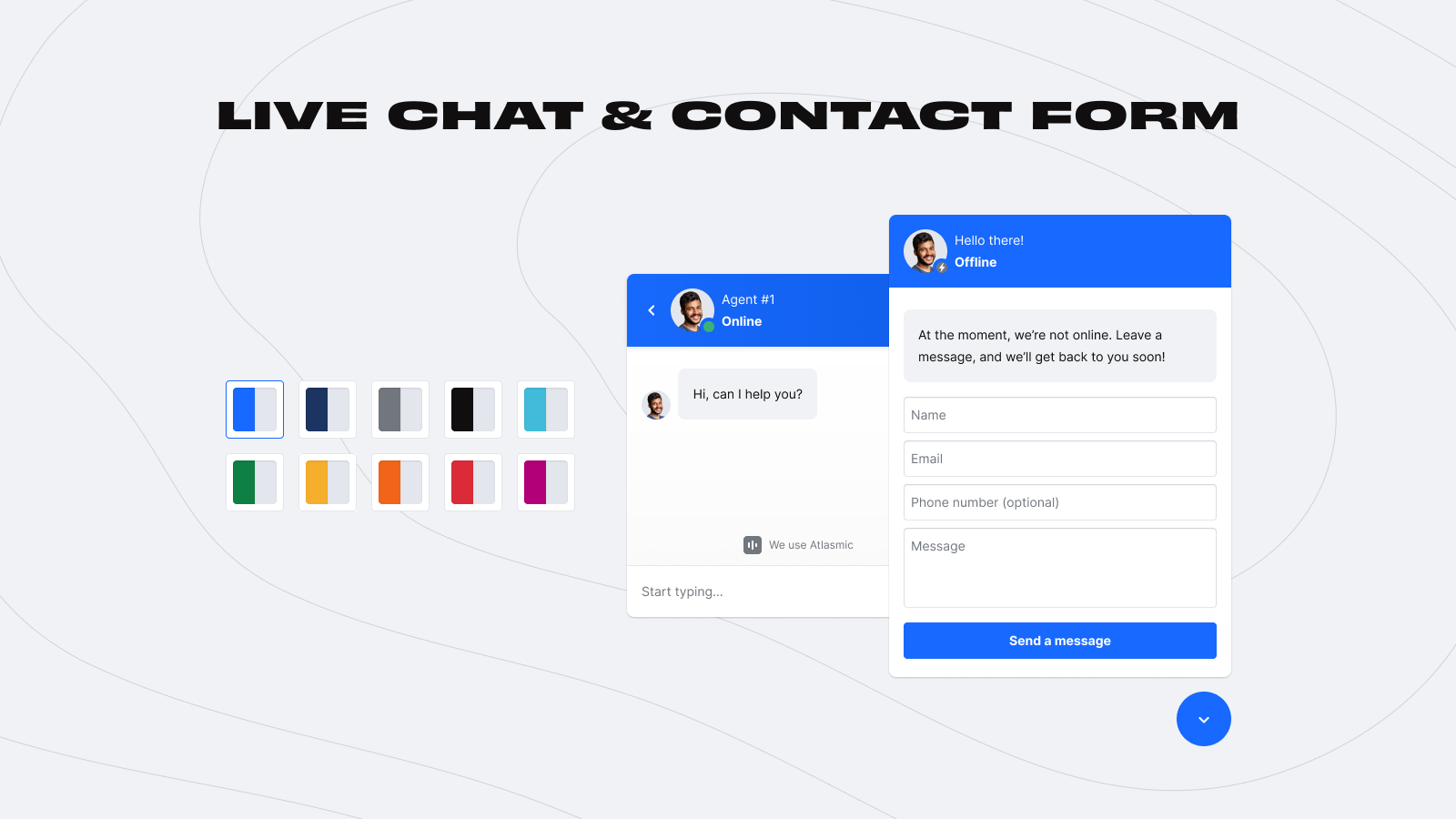 Widgets de Chat en Vivo y Formulario de Contacto