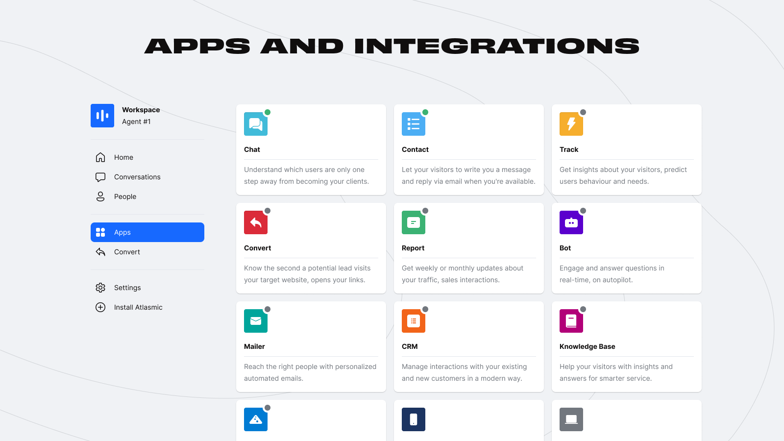 Applications et intégrations