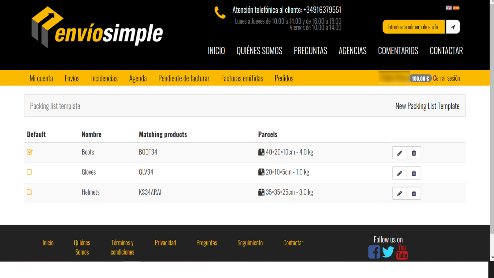 Link your SKUs to a Packing List Template to save time.