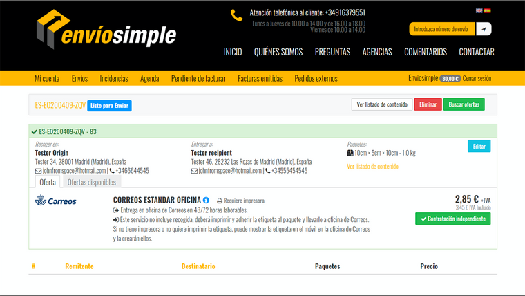 Enviosimple Screenshot