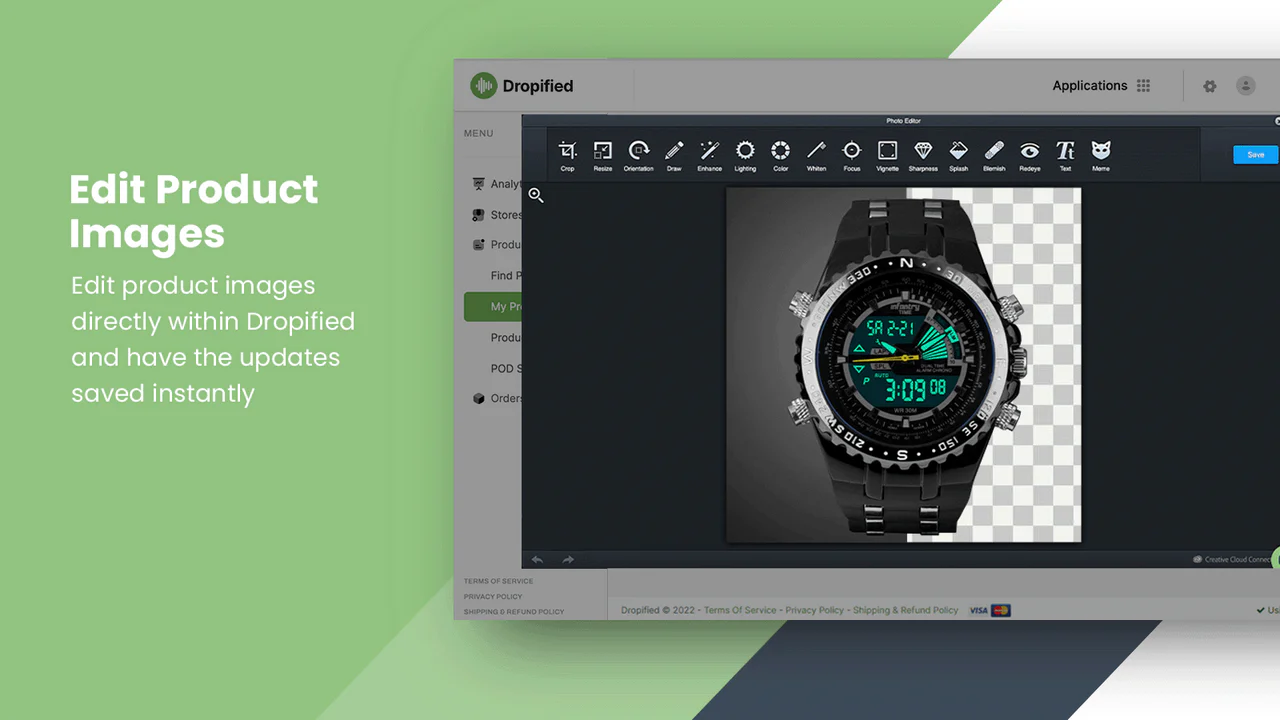 Modifier les images de produits et supprimer les arrière-plans dans les images de produits