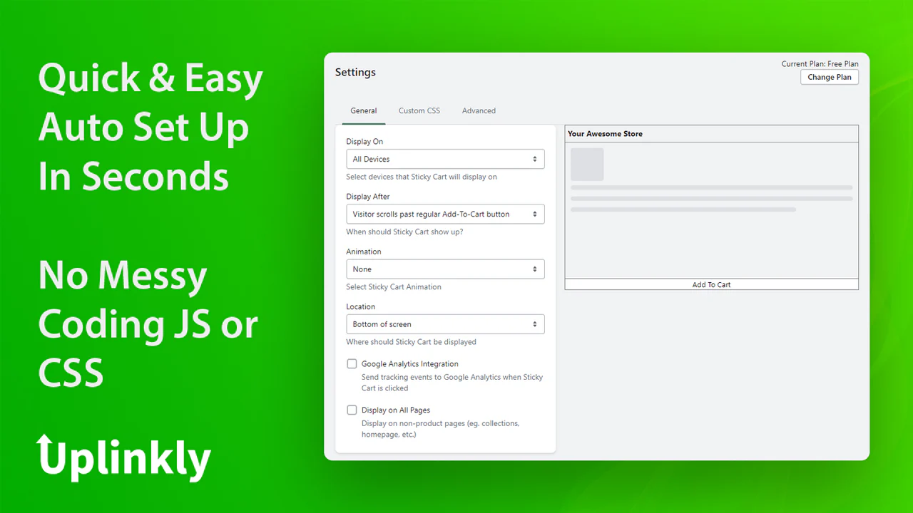 Sticky Cart is quick and easy to set up