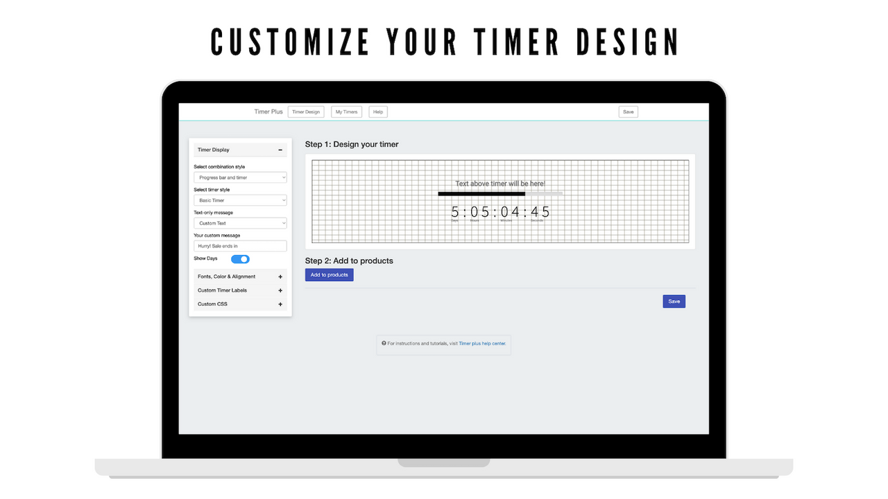 personalize o design do seu cronômetro