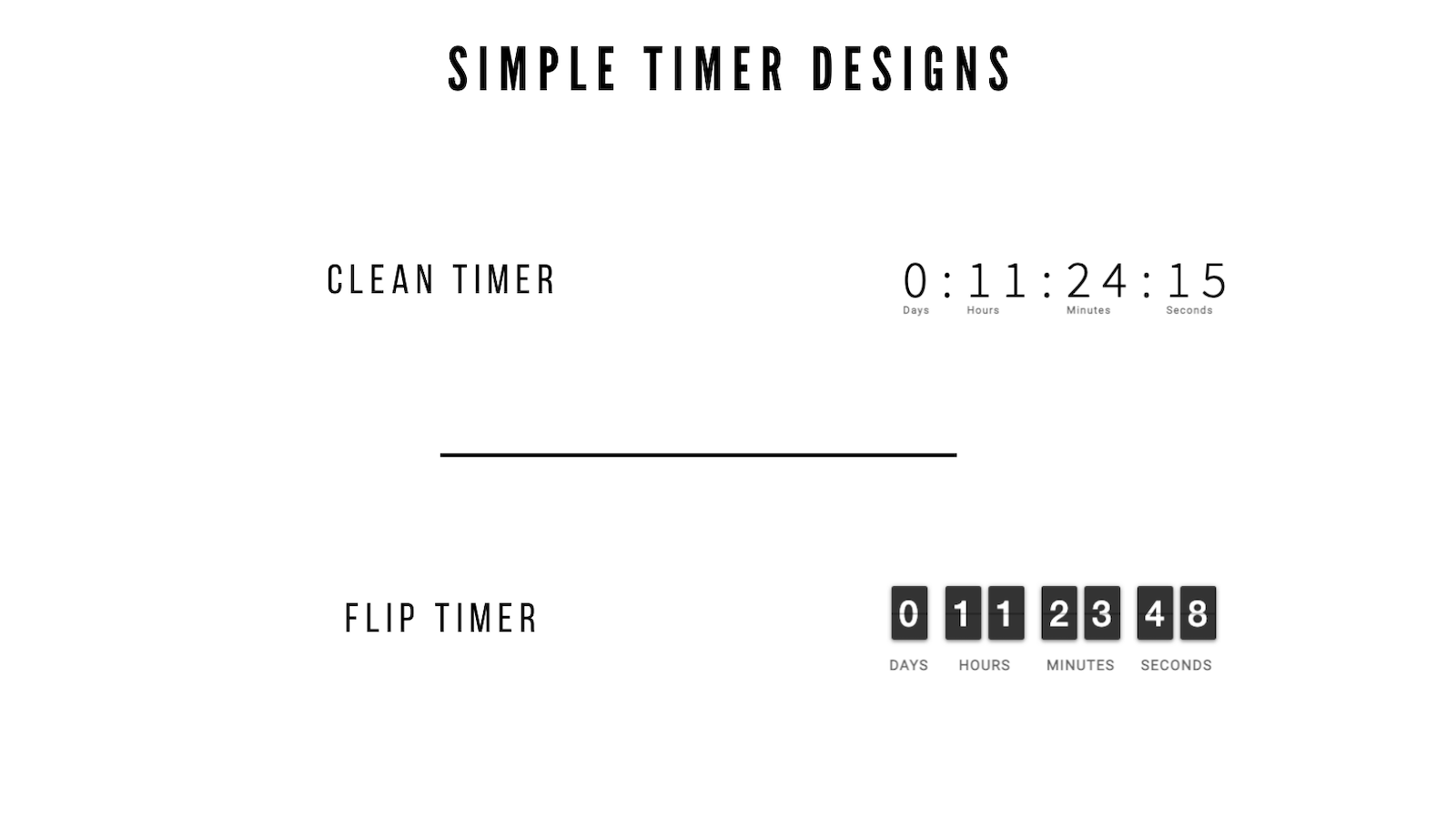 enkla timerdesigner