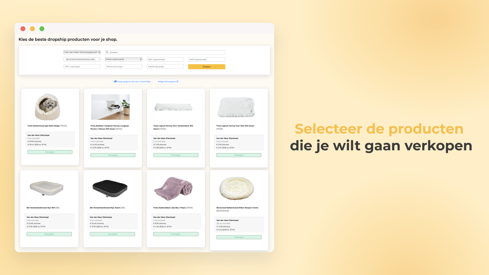 Zoek producten van Nederlandse leveranciers