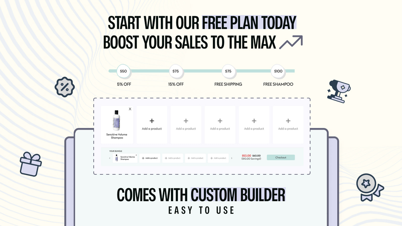 Upsell & Cross sell with our bundle builder