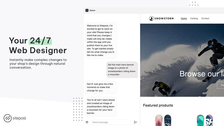 Sitepost ‑ AI Web Designer Screenshot