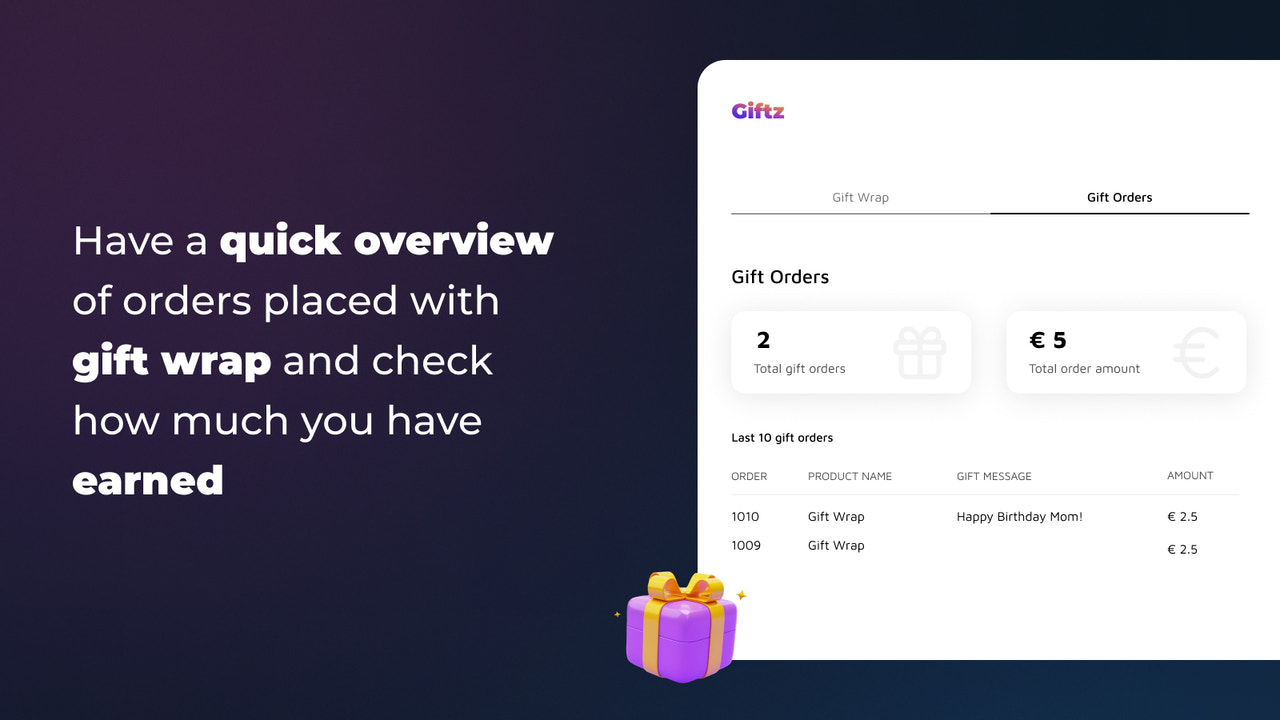 Giftz - Ofrece envoltura de regalo a tus clientes