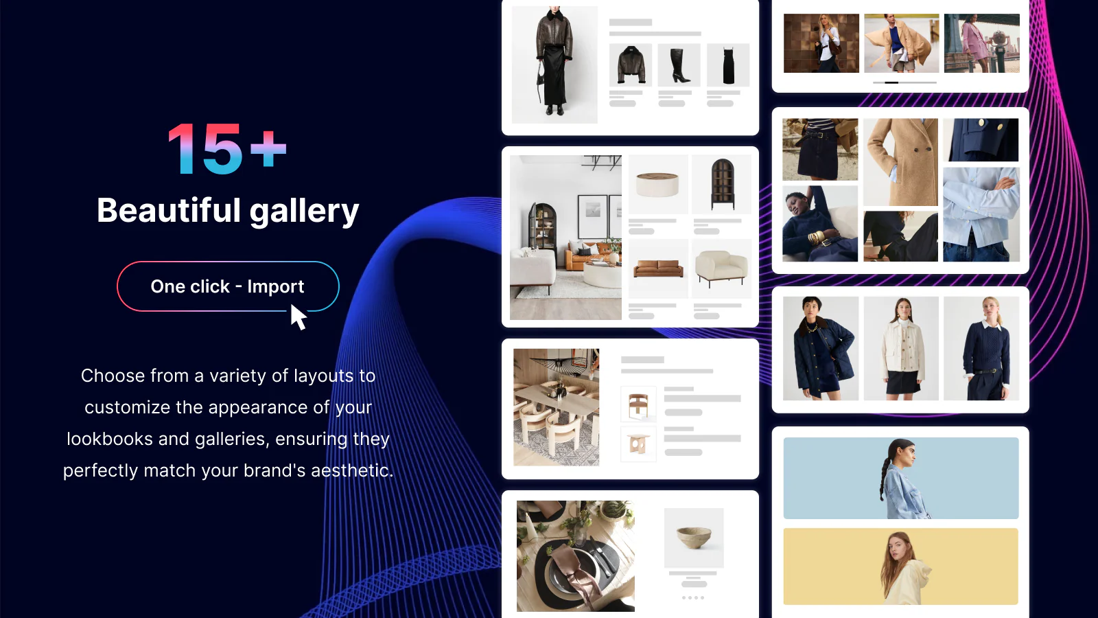 Multiple elegant layouts for Portfolio, Gallery, Video