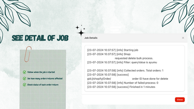 Volg jobdetails live