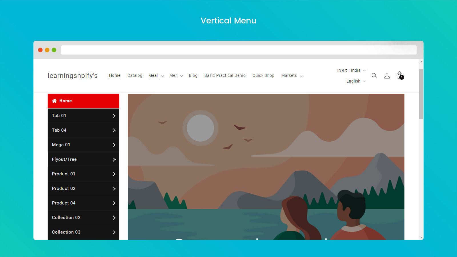 C: Mega Menu - vertical