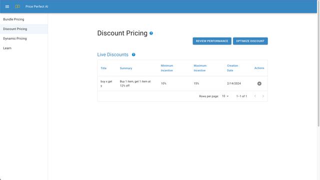 Discount Pricing Home Page