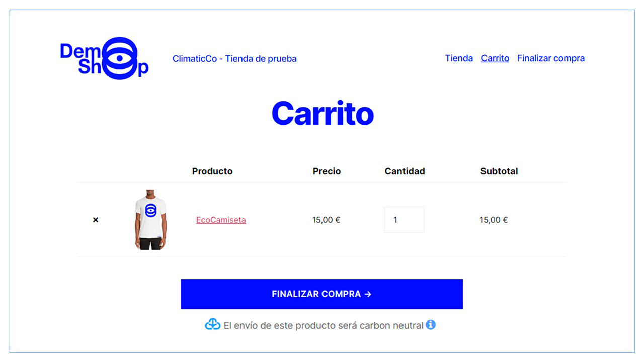 FrontEnd: aspecto de los mensajes en Carrito (igual en CheckOut)