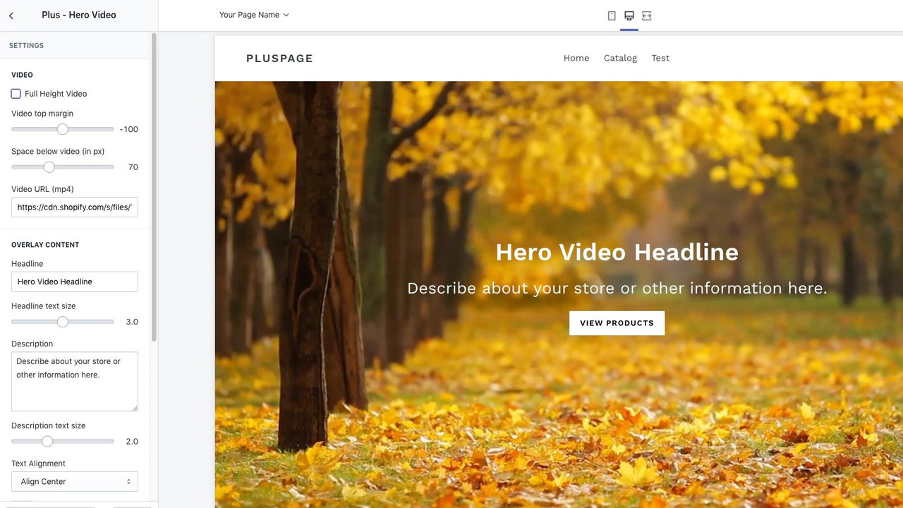 Hero-Hintergrundvideo anstelle von Diashow-Materialkartendesign