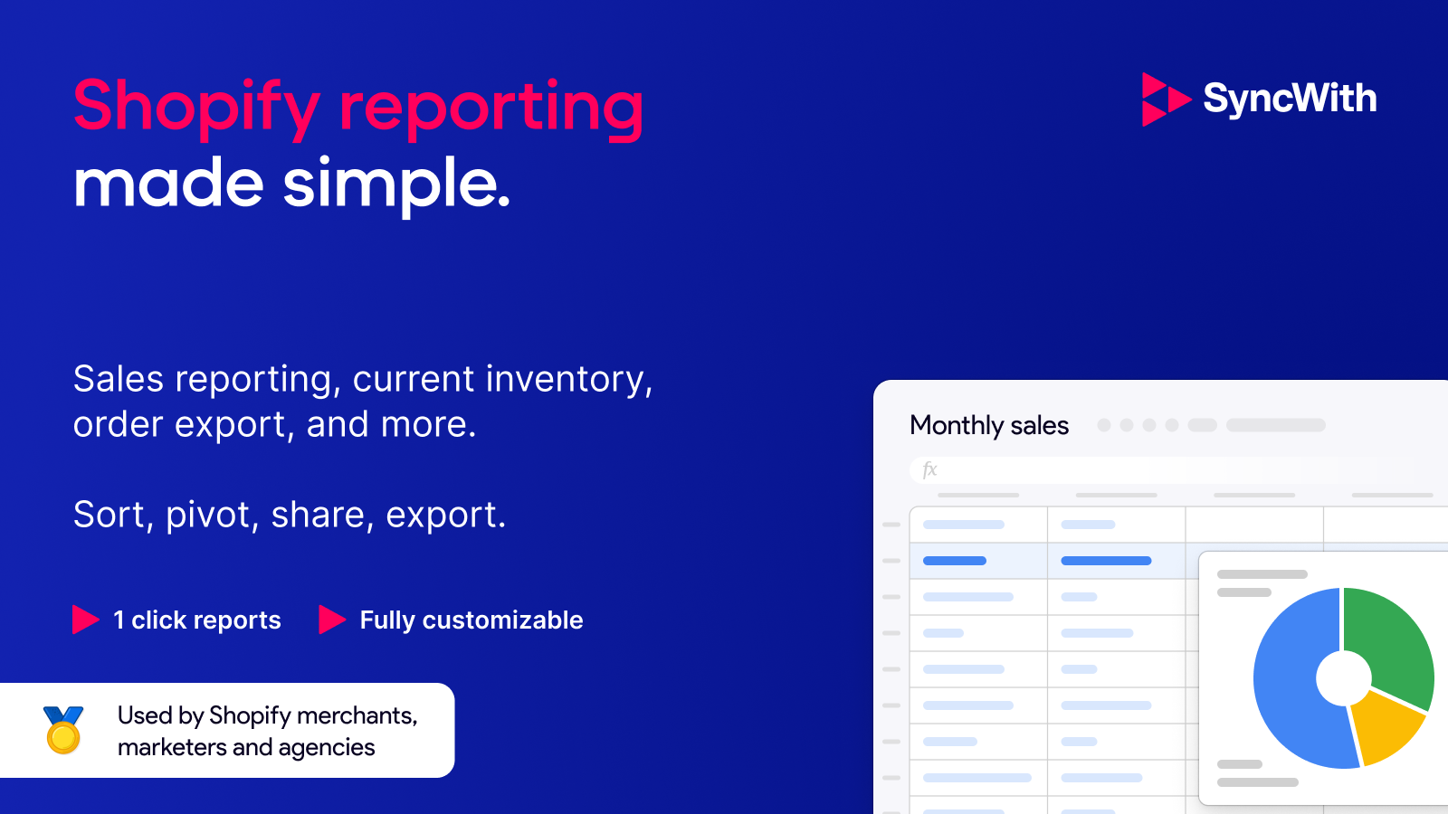 Reports & Export by SyncWith Screenshot