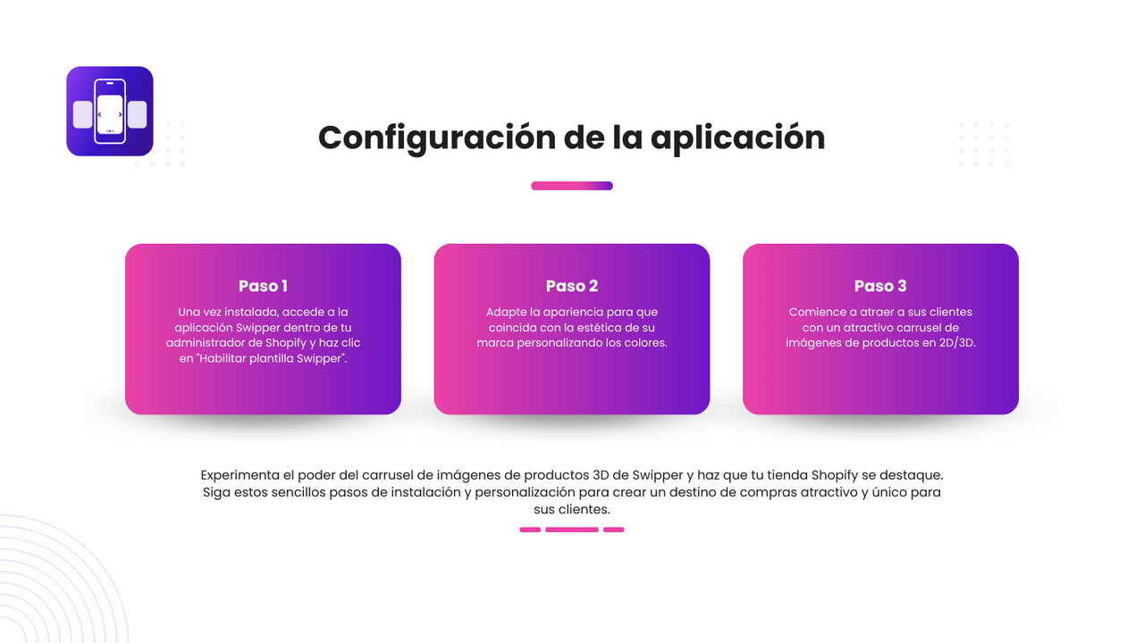 Configuración de la aplicación