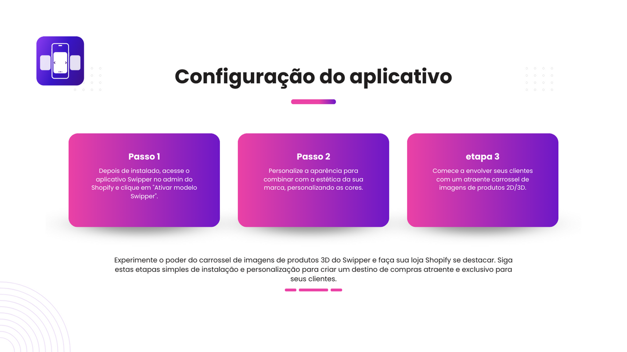 Configuração do aplicativo