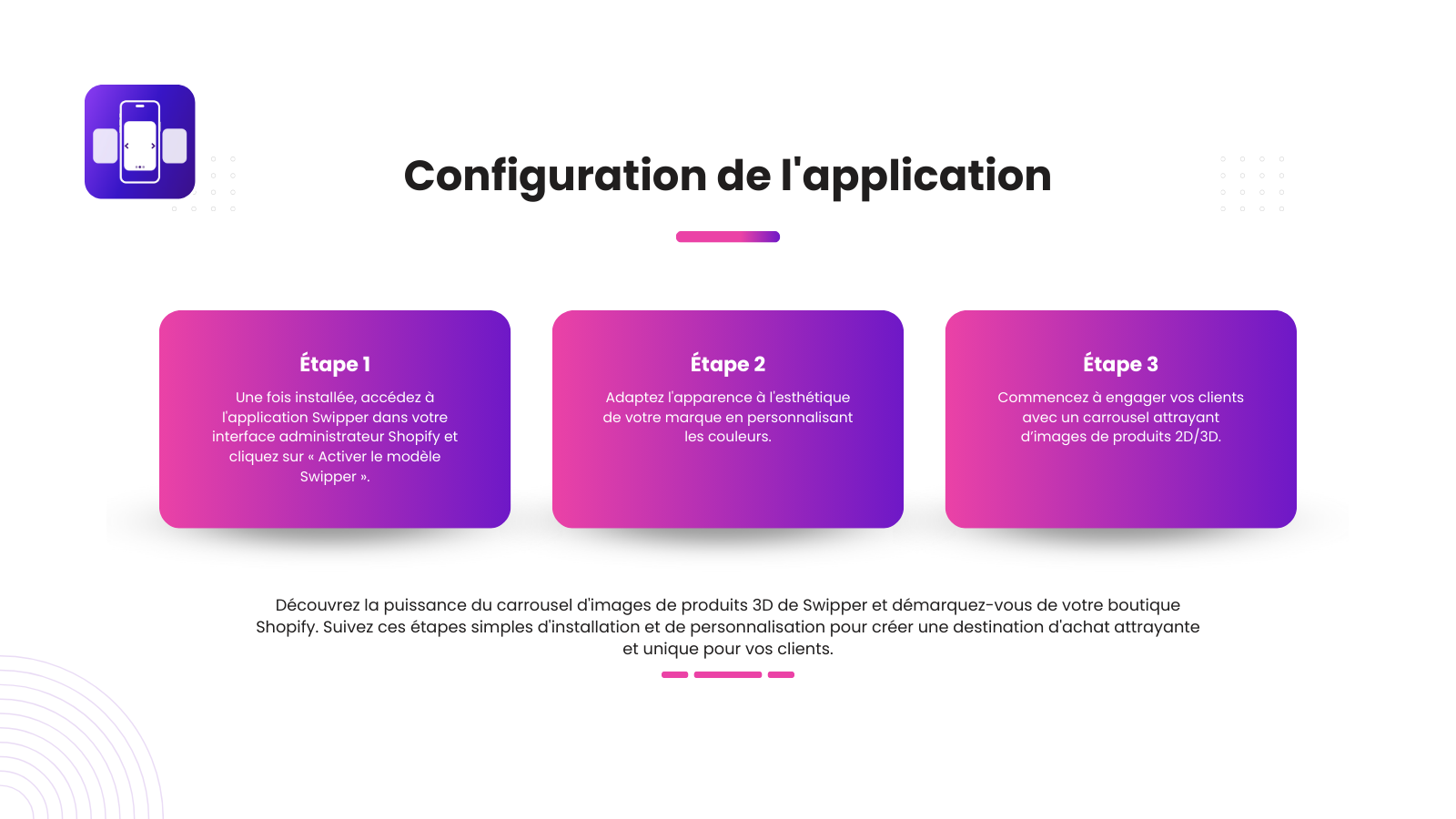 Configuration de l'application