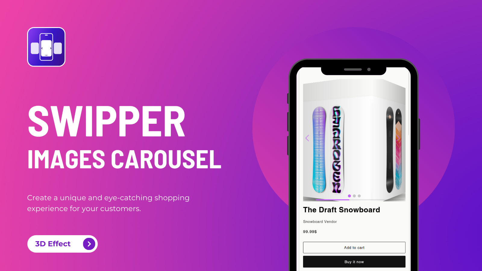 Swipper product image carousel Screenshot