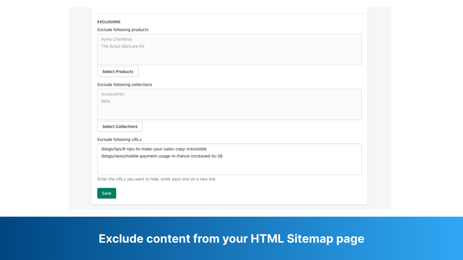 Simesy SEO HTML Sitemap Screenshot