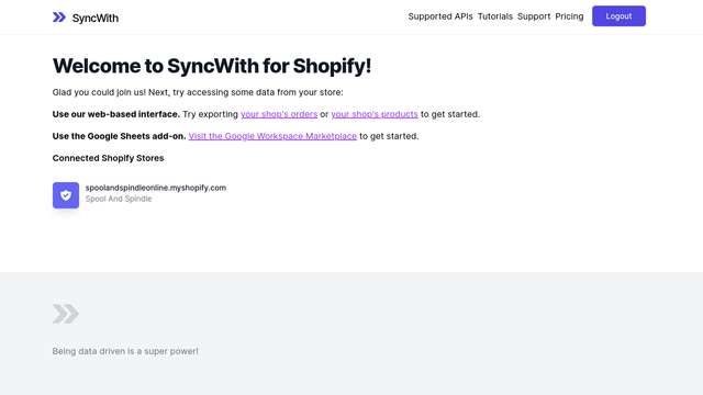 Verbinden Sie sich mit Shopify über unser Google Sheets Add-On