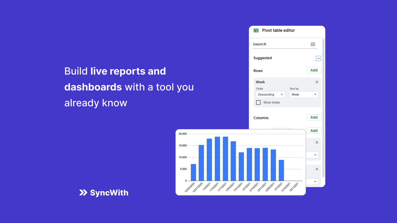 SyncWith Data Export Reports Screenshot