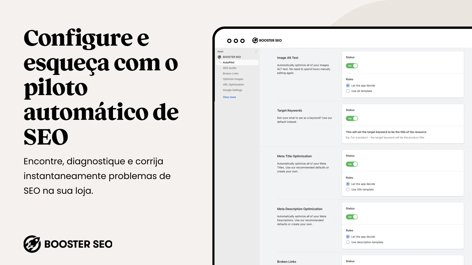 Configure e esqueça com o piloto automático