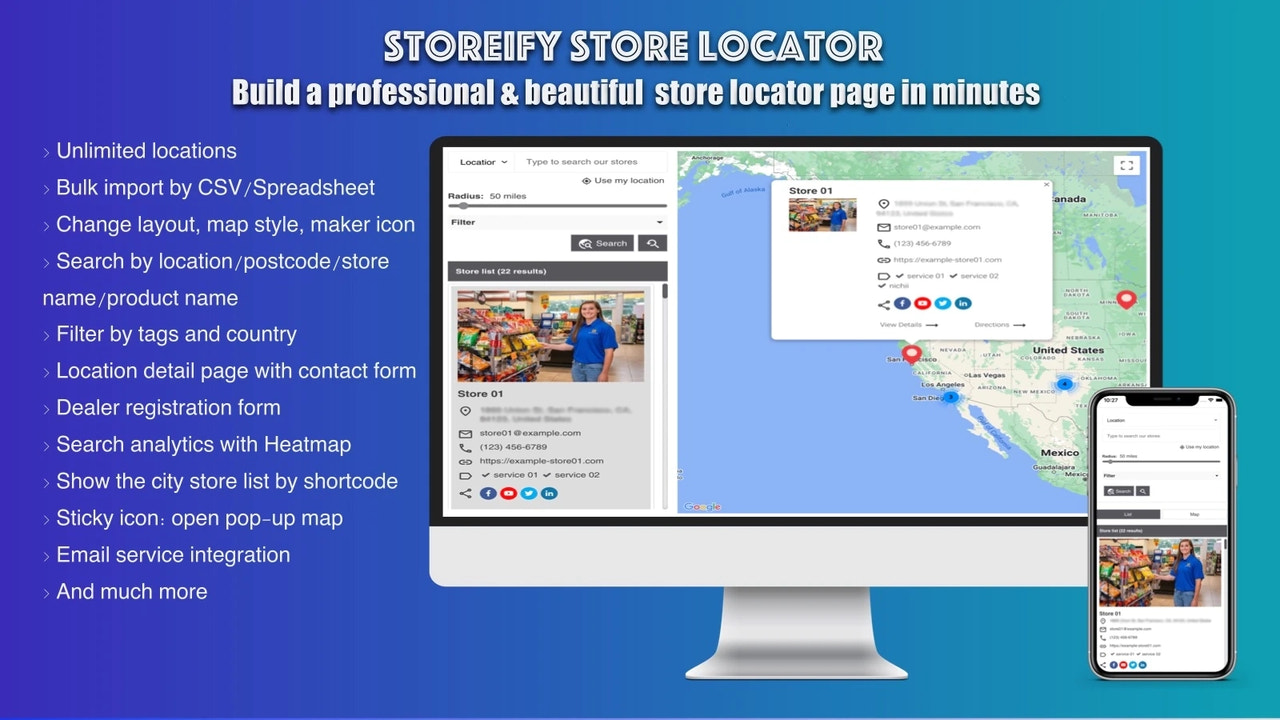 S: Store Locator Screenshot