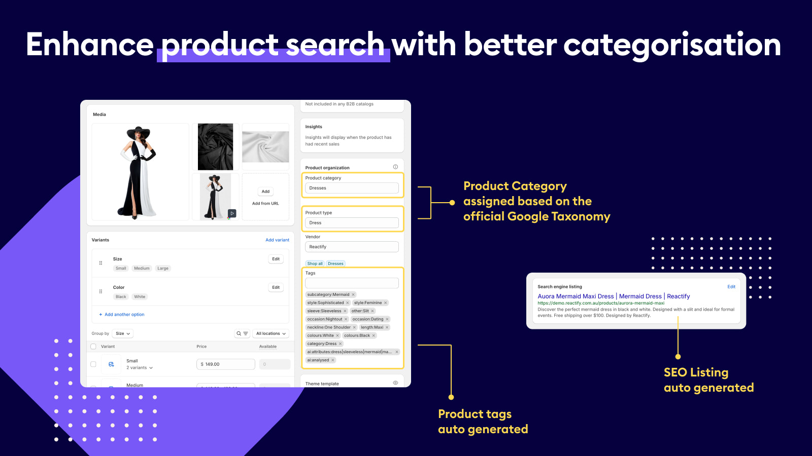 Enhance product search with better categorisation