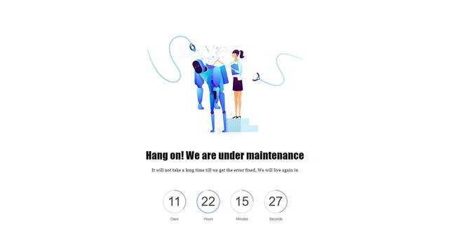 page de maintenance tapita