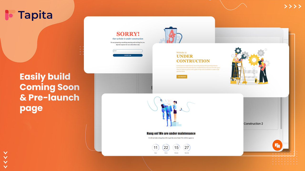 Tapita Coming Soon/Pre‑Launch - Easily Build Coming Soon/Maintenance/Under  Construction Pages | Shopify App Store