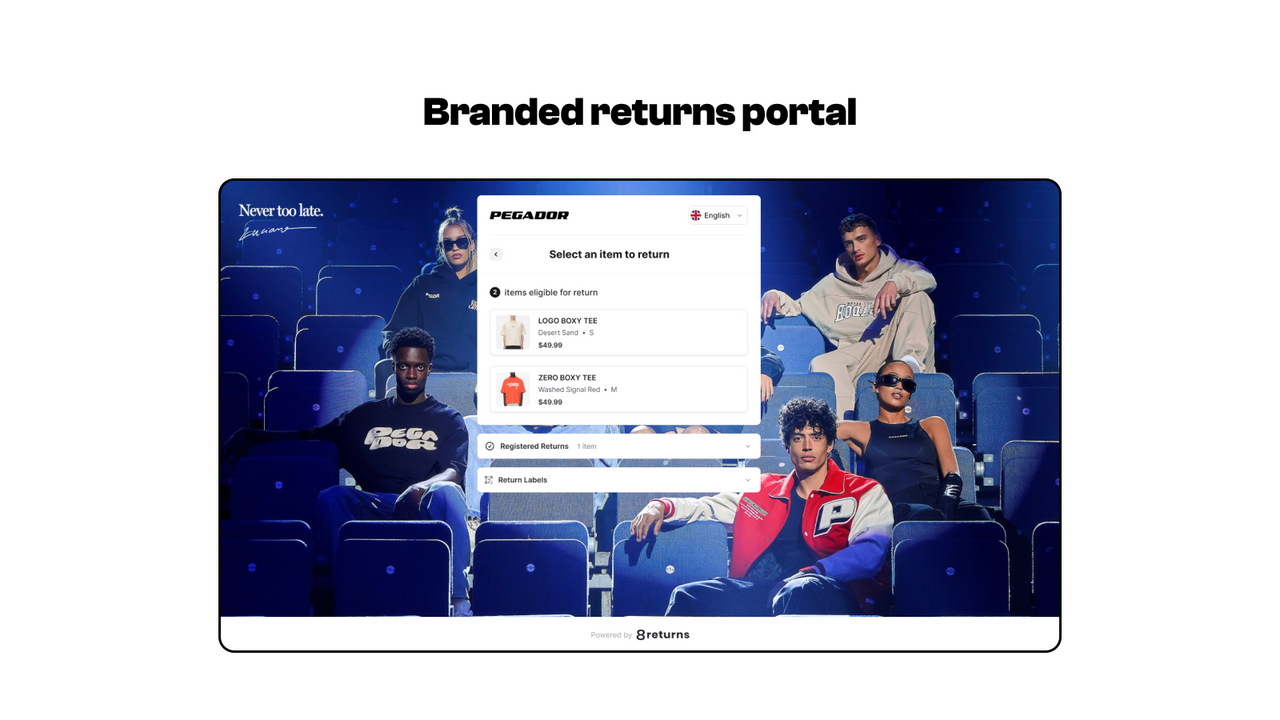 8returns ‑ Returns portal Screenshot