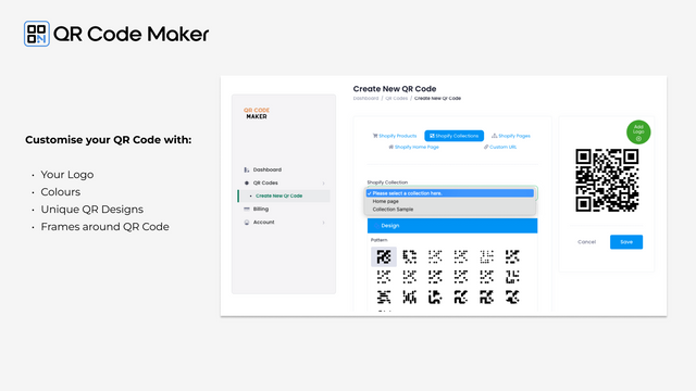 Customise QR Code Design with the QR Code Maker Shopify App