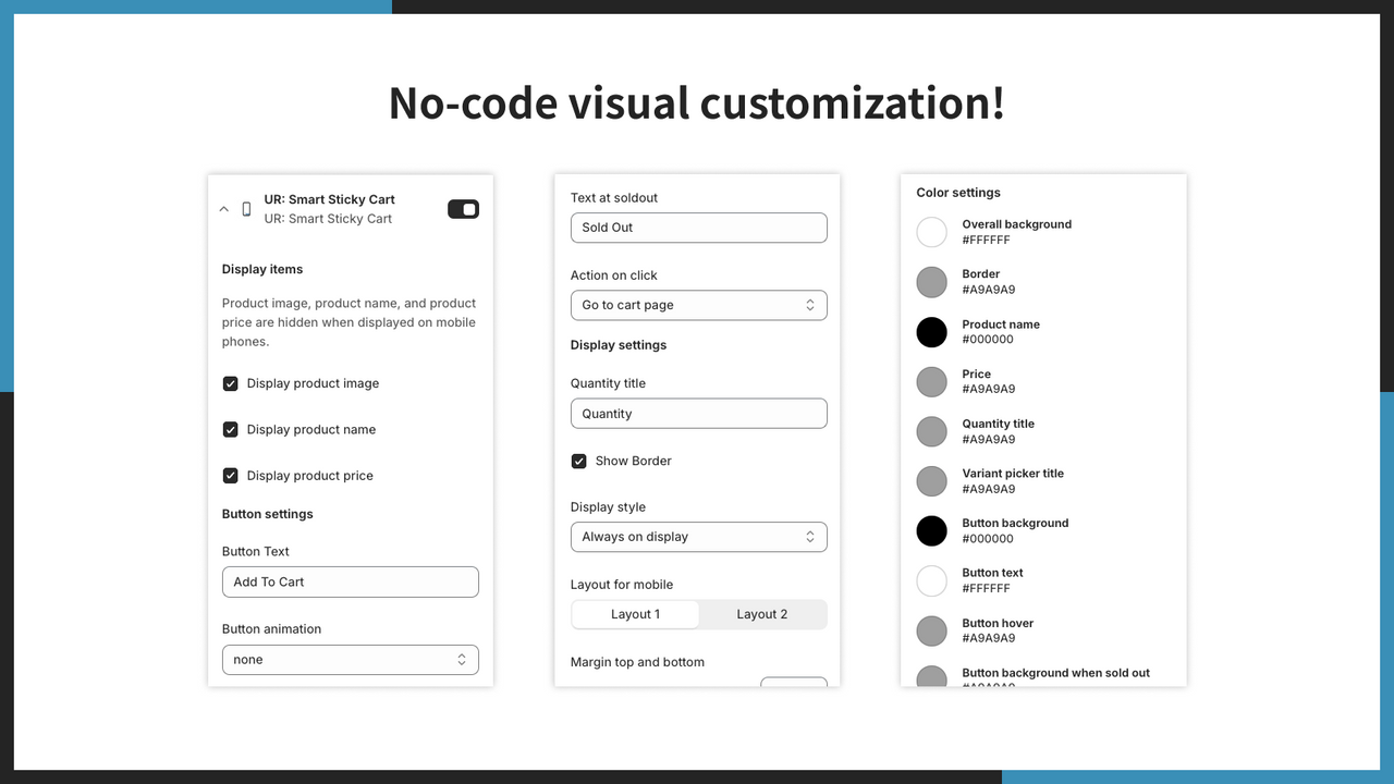 Personnalisation visuelle sans code !