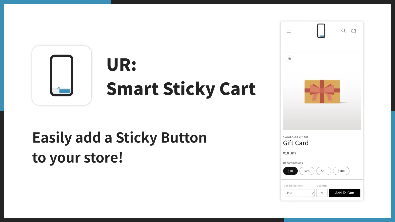 UR: Smart Sticky Cart｜Adicione facilmente um Botão Sticky à sua loja!