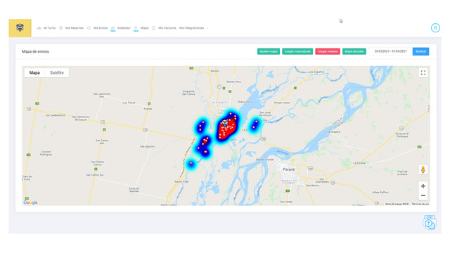 Observe seus pedidos em nosso mapa de calor