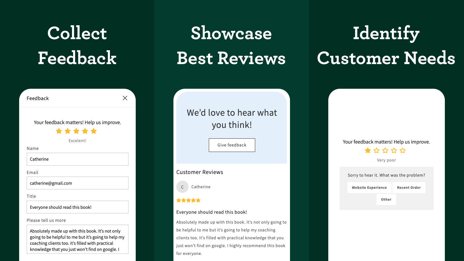 Store Reviews Features