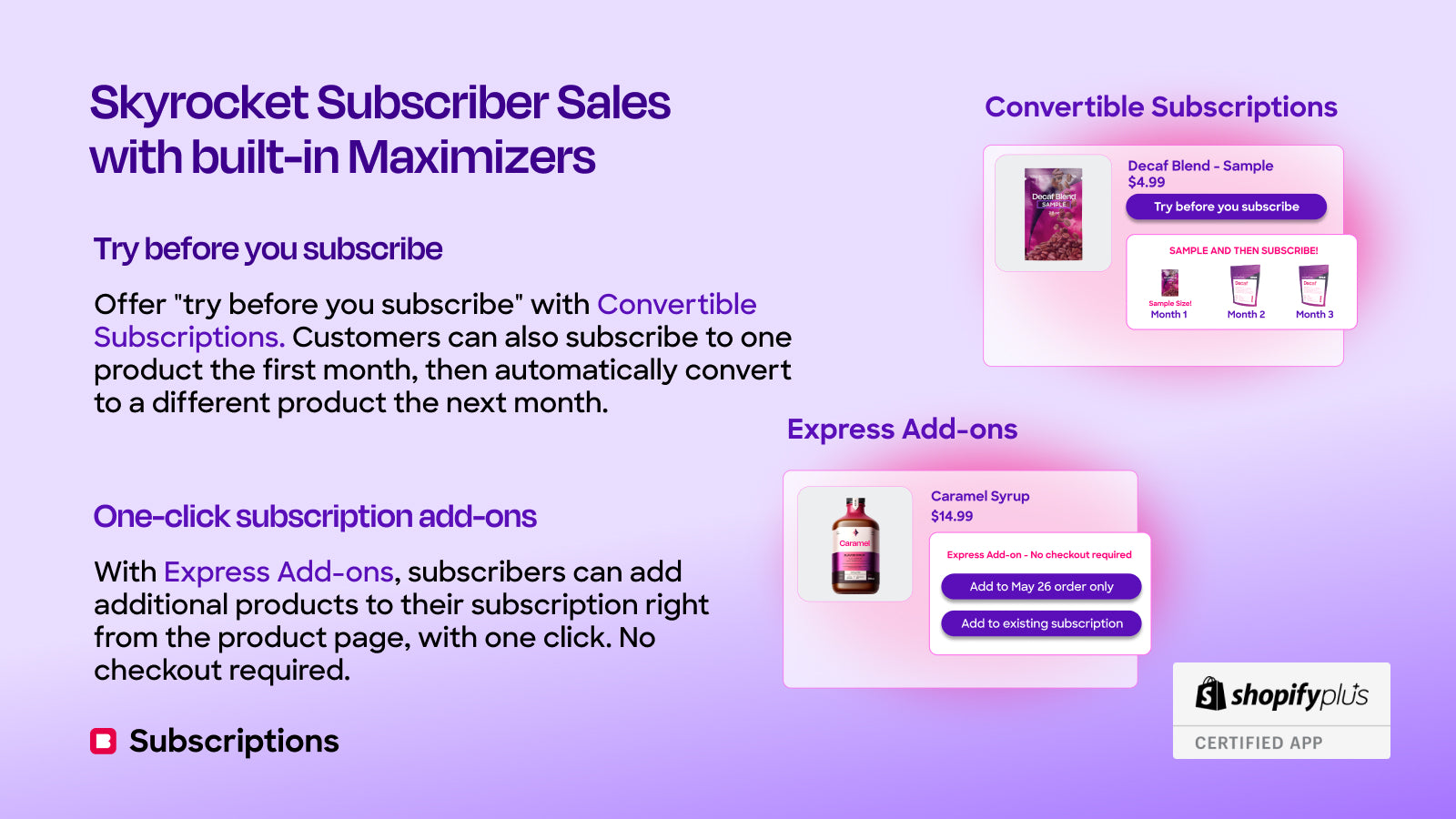 BOLD Subscriptions Screenshot