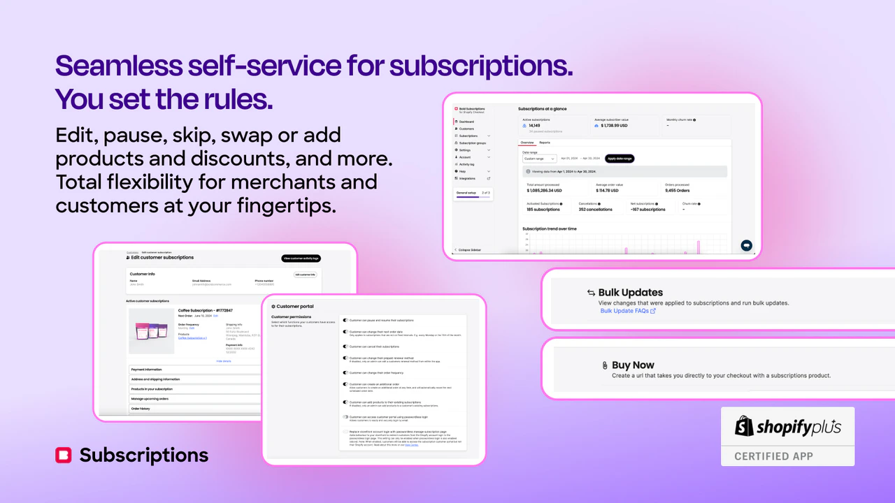 Seamless self-service for subscriptions - you set the rules!