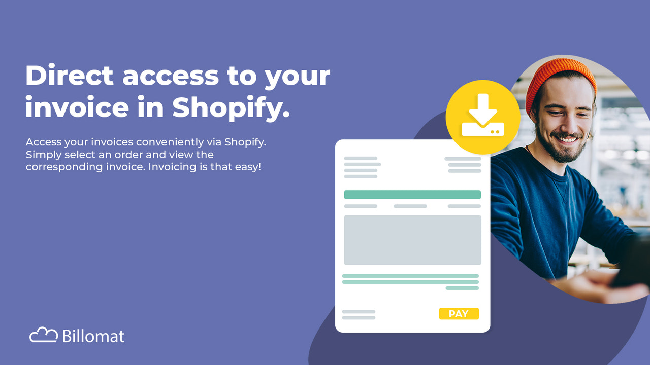 Direct access to your invoice in Shopify