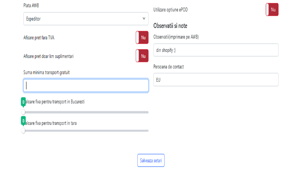 Configuración paso 2