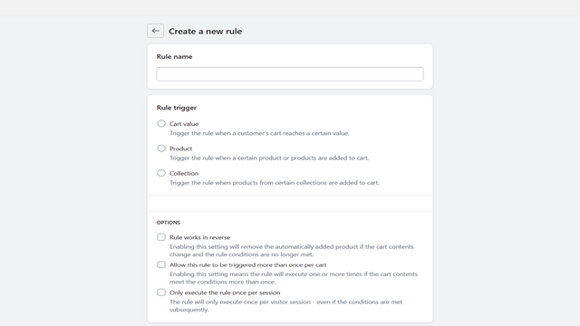 create auto add to cart rule