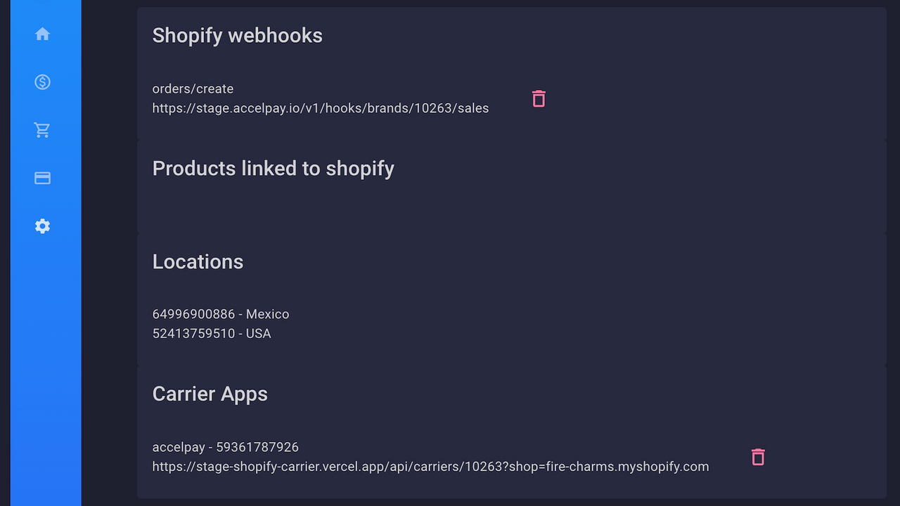 Shopify-Integration verwalten