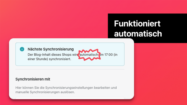 Erfolgt die Synchronisierung Ihrer Beiträge automatisch