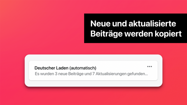 Funktioniert mit neuen und aktualisierten Blogbeiträgen