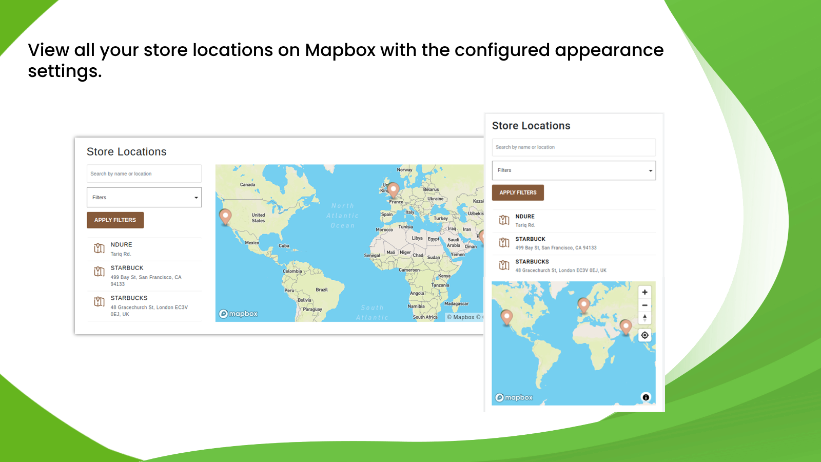 Mapbox Map Desktop and Mobile View